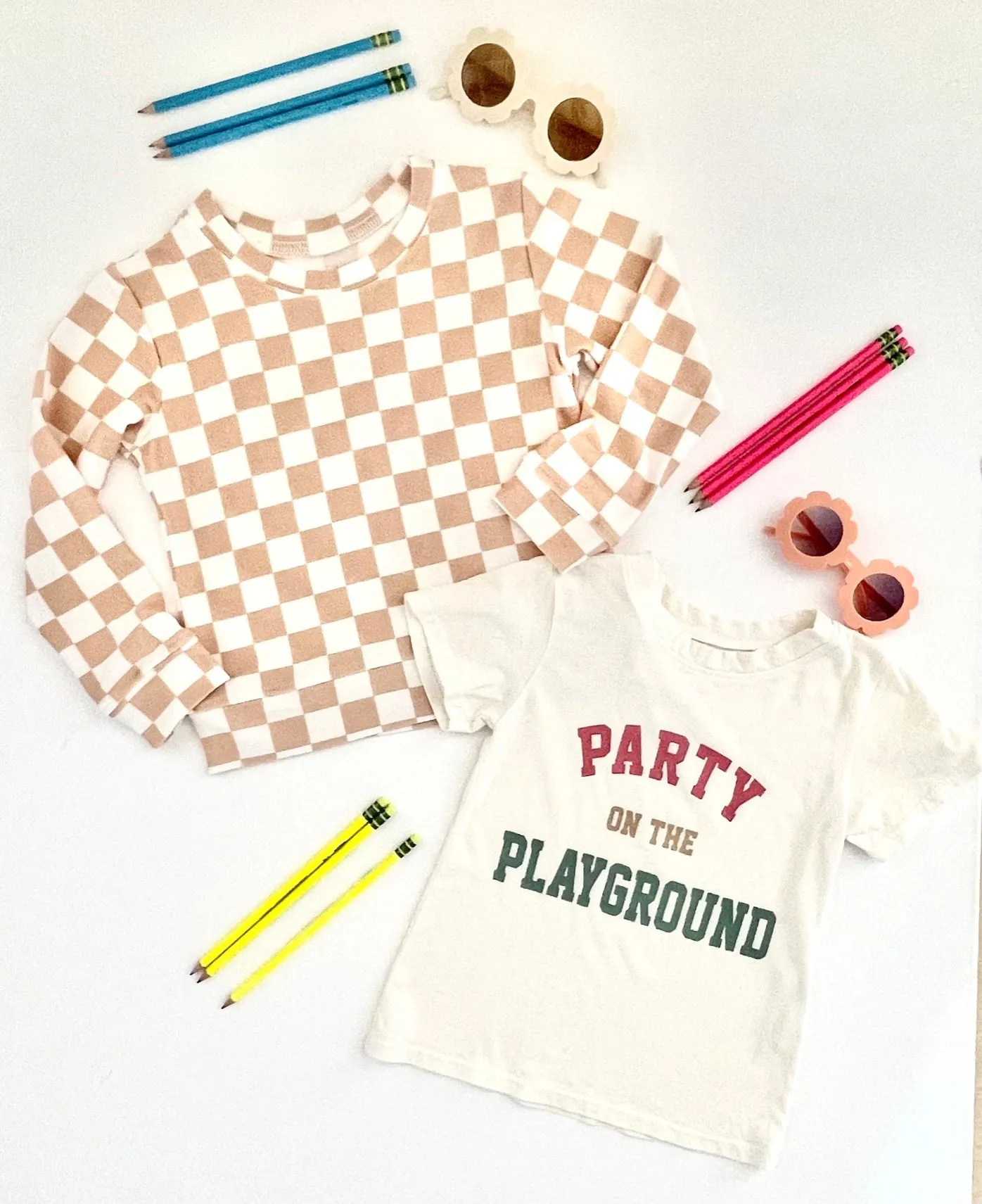 Brokedown Clothing Kid's Rust Check Sweatshirt